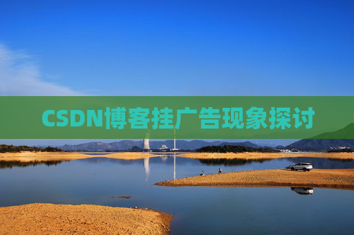 CSDN博客挂广告现象探讨